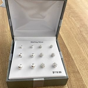Six sterling silver studs with gift box included.